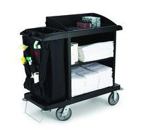 Rubbermaid Housekeeping Service Cart, Black N3