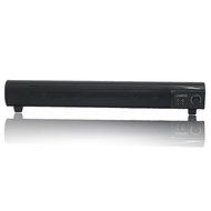 LONPOO 10w USB Powered Slim Sound Bar Speakers with Mic and Earphone Jack for PC ，Iphone 6 (Black) N4