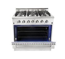 NXR DRGB3602 Professional Style Gas Range, 36", Stainless Steel N3