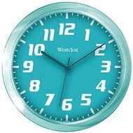 New WESTCLOX 32004T 7.75" Translucent Wall Clock (Teal)