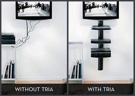 OmniMount Tria 3 Shelf Wall System, Black N6