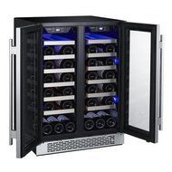 Avallon 42 Bottle 24" Dual Zone French Door Built-In Wine Cooler