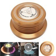 Bestcompu&reg; 3-in-1 Record Clamp LP Disc Stabilizer Turntable Vibration Balanced Golden