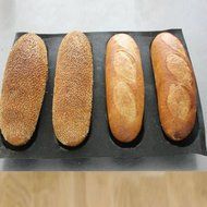 Loaf PansNon stick Silicone French Bread Mould 4 Loaf Baguette Tray 9.8&quot;x 15&quot; Baking Pan