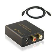 Portta PETDASM Premium Digital Coaxial Toslink to Analog Audio Converter support Headphone Speaker outputs