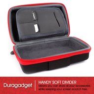 DURAGADGET Executive Black and Red Rigid Protective Case with Elastic Belt Loop Exclusively for Olympus PEN EP5... N6