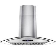 30 in. Convertible Wall Mount Range Hood in Stainless Steel with Tempered Glass and Touch Control N3
