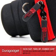 DURAGADGET Executive Black and Red Rigid Protective Case with Elastic Belt Loop Exclusively for Olympus PEN EP5... N7