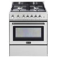 Verona VEFSGG304NSS 30&quot; Freestanding Gas Range with 4 Sealed Burners, 3.0 cu. ft. Capacity, Convection Oven, Warmer...