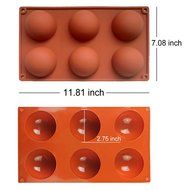 Silicone Baking Mould Hemisphere,DiDaDi 6-Cavity Half Circle DIY Cake Baking Mould Silicone Mold for Making Delicate... N6