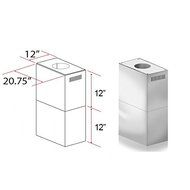ZLINE 2-12 in. Short Chimney Pieces for 7 ft. to 8 ft. Ceilings N6
