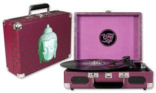 Vinyl Styl Groove Portable 3 Speed Turntable (Buddha Design) N5