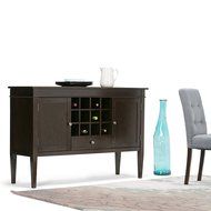 Simpli Home Carlton Medium Storage Cabinet, Dark Tobacco Brown N4