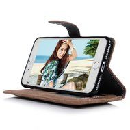iPhone 7 Plus Case (5.5") - Wallet Flip Folio Stand Case Counterfeit Cashmere Leather Extra ID/Credit Card Holders... N18