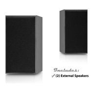 Pyle PPTCM80BTGR Vintage Retro Classic Style Bluetooth Turntable Speaker System with Vinyl/MP3 Recording N7
