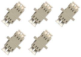 Fiber Optic Cable Adapter/coupler LC-LC Duplex Multimode 5 Pack