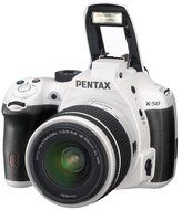 Pentax K 50 Kit blanc + DAL 18-55 WR + 50-200 WR