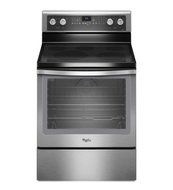 Whirlpool WFE710H0AE 30" Black Electric Smoothtop Range - Convection