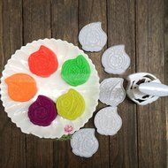 Viris Tote Cake Decoration Mould Pink Set 50g Round Moon Cake Mold N7