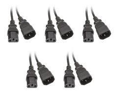 C&amp;E 6-Foot Computer/Monitor Power Extension Cord, C13 to C14, 10 Amp, Black - 10 Pack (CNE25965)