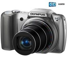 SZ-10 Silver 14MP Digital Camera Bundle w/ 18x Optical Zoom, 3.0" LCD Display, HD Movie - Olympus