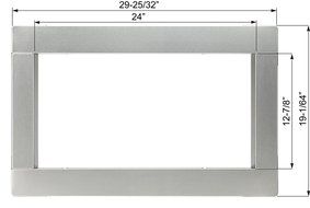 30" Stainless Steel Built-In Trim Kit for LG Model LCRT2010ST N3