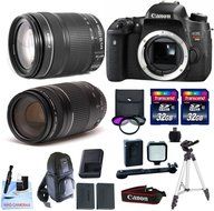 Canon EOS T6s + Canon 18-135mm IS STM + Canon 75-300mm III + 2 32GB Transcend SD Memory Cards + LED Video Light...