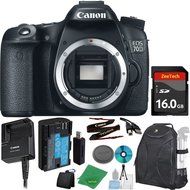 Canon EOS 70D Digital SLR with Full HD 1080p Video with Movie Camera Body (NO LENS), ZeeTech 6pc Starter Cleaning...