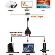 Auskic 3-Port HDMI Switch with Pigtail Cable - 3x1 HDMI Splitter Switcher Support Full HD 3D 1080p - PS3/PS4 Xbox...
