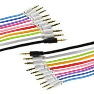 InnoLife Full Set of 10 Colors 3ft 3.5mm Male To Male M/M Flat Noodle Music Record Stereo Audio Auxiliary AUX...
