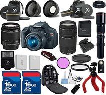 Canon Rebel T3i Camera Body with Canon 18-55mm IS II Lens Al&rsquo;s Variety Premium Bundle with Canon 75-300mm III...