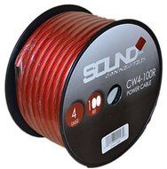 SoundBox Connected 4 Gauge Red Amplifier Amp Power/Ground Wire 100 Feet SuperFlex Cable 100' Spool