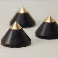 LuguLake Ultra Premium Ebony Wood Speaker Spike Set for Amplifier/Studio Monitor/CD Player/TV Speaker, 4 Packs