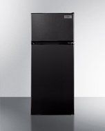 Summit FF1119BIM 24" Freestanding Top Freezer Refrigerator with 10.3 cu. ft. Total Capacity, Ice Maker in Black N3