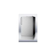 Summit CM421BLBI7SSTB: Commercially listed 20&quot; wide built-in refrigerator-freezer with a lock, stainless steel... N2