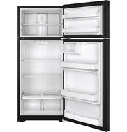 Ge GIDDS-1029628 Energy Star 17.5 cu. ft. Top Freezer Refrigerator, Black, Reversible Door Swing N4
