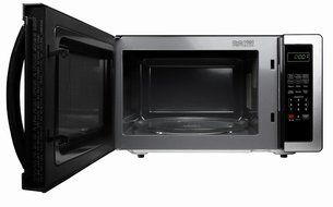 Farberware FMWO11AHTBKB Classic 1000W Microwave Oven, 1.1 cu. ft., Stainless Steel N3