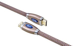 BUSUQ High-Speed Standard HDMI Cable Supports Ethernet, 3D and Audio Return (75 Feet/23 Meter), Black- Red Nylon... N2