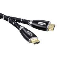 BUSUQ High-Speed Standard HDMI Cable Supports Ethernet, 3D and Audio Return (75 Feet/23 Meter), Black- Red Nylon... N3