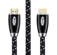 BUSUQ High-Speed Standard HDMI Cable Supports Ethernet, 3D and Audio Return (75 Feet/23 Meter), Black- Red Nylon... N5