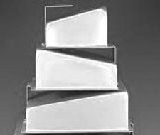 Square Topsy Turvy Mad Dadder 3 Piece Cake Pan Set by Fat Daddios