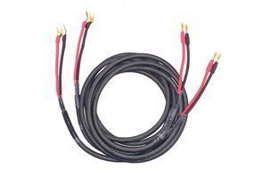 Wyvern [In Pair] Hifi Speaker Wire /Assembled (Spade Plug to Banana Plugs) Black (8.202 Feet) Wv-ypbp