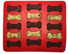 Joyoldelf Puppy Paws &amp; Bones Silicone Baking Molds-Pan-Ice Trays Set of 2 N3