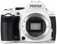 Pentax K-50 DSLR Camera Body Only - White