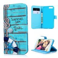 iPhone 7 Plus Case (5.5 inch) - Wallet Flip Stand Case PU Leather Case with Shockproof TPU Inner Bumper Colorful... N24