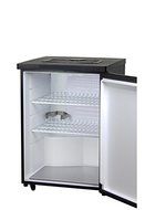 Kegco KOM20B-2 Dual Faucet Kombucha Keg Cooler with Black Cabinet and Door N9