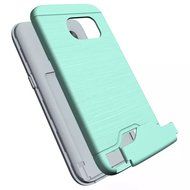 TYoung Soft TPU Brushed Skin Full Around Silicone Armor Case Shockproof Cover with Stand Support and Card Slot... N2