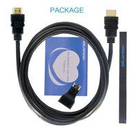 MILAPEAK (2 in 1) Mini-HDMI + Micro-HDMI Male to HDMI Female Adapter with Gold Plated, Black N8