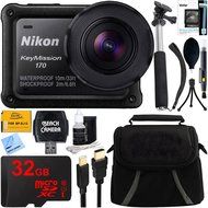 Nikon KeyMission 170 4K Ultra HD Action Camera with Built-In Wi-Fi + 32GB MicroSD Card + Compact Deluxe Bag +... N2