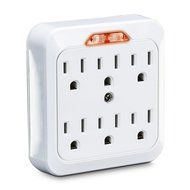 CyberPower GT600L 6 Outlet Grounded Wall Tap with LED Guide Light